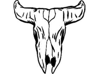 Cow Skull 5 Decal Proportional