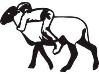  Cowboy Hangin On_ C U 1 Decal Proportional