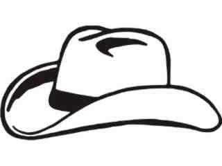  Cowboy Hat 4 Decal Proportional