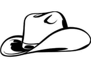  Cowboy Hat 5 Decal Proportional