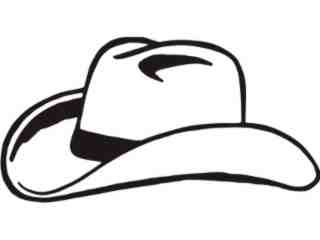  Cowboy Hat Simple_ C U 1 Decal Proportional