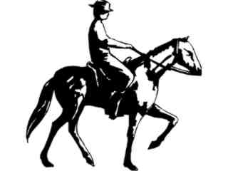  Cowboy Rider Decal Proportional