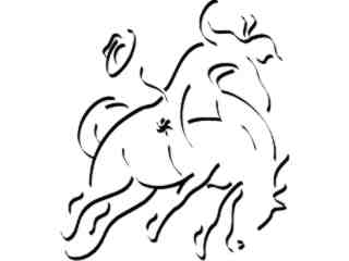  Cowboyon Horse Decal Proportional