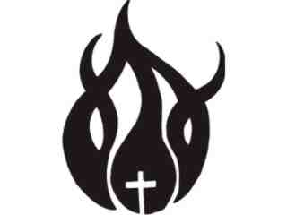  Cross Flame Decal Proportional