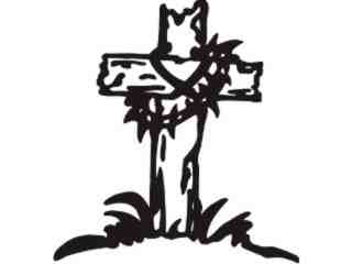  Cross Grave Decal Proportional