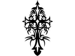  Cross Tribal 3 Decal Proportional
