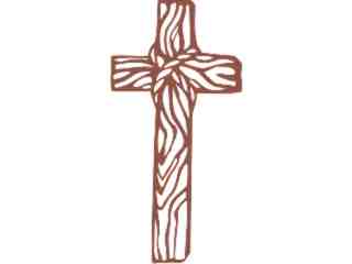  Cross Wooden Decal Proportional