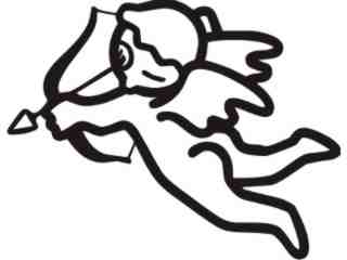  Cupid Shooting Decal Proportional