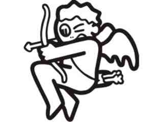  Cupid Shooting 2 Decal Proportional