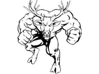  Deer Moose Muscle_ M B 1 Decal Proportional