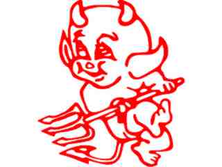  Devil Baby Go Decal Proportional