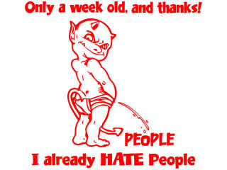  Devil Baby Hates People Decal Proportional