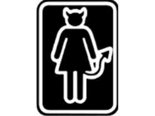  Devil Chick Sign Decal Proportional