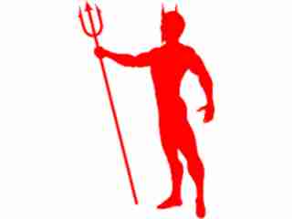 Devil Silhouette 1 Decal Proportional