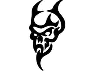  Devil Skull Decal Proportional