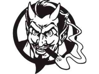  Devil Smoker Decal Proportional