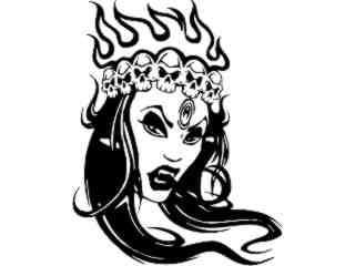  Devil Snake Lady Decal Proportional