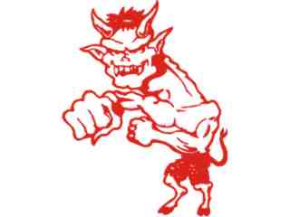  Devil Tough Guy Decal Proportional