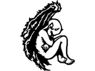  Devils Angel Boy Decal Proportional