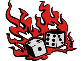  Dice On Fire_ G D 1 Decal Proportional