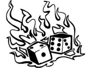  Dice On Fire_ G D G Decal Proportional