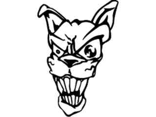  Dog Greyhound Head_ M B 1 Decal Proportional