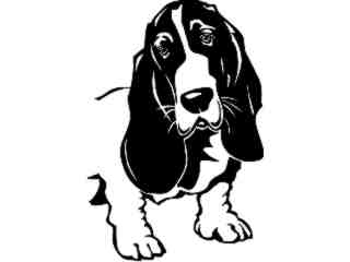 Dogs_ Bassett Hound 0 1_ P A 1 Decal Proportional