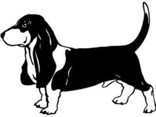  Dogs_ Bassett Hound_ 1 3 6_ V A 1 Decal Proportional