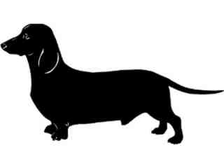  Dogs_ Dachshund_ 1 3 6_ V A 1 Decal Proportional