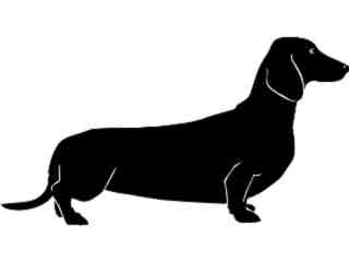  Dogs_ Dachshund_ P A 1 Decal Proportional