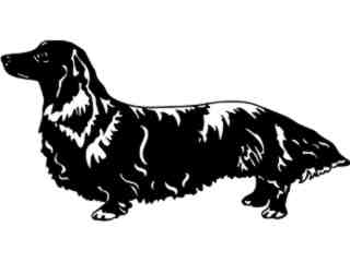  Dogs_ Dascshund Longhair_ 1 3 7_ V A 1 Decal Proportional