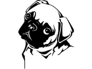  Dogs_ Pug_ P A 1 Decal Proportional