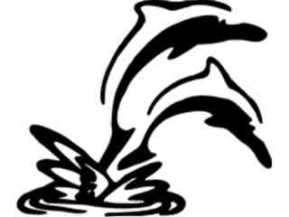  Dolphins Splash Decal Proportional