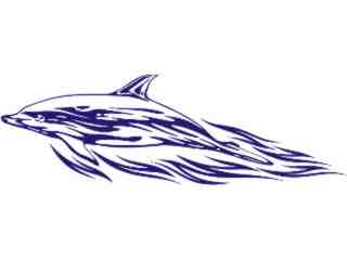  Dolphins Tribal Splash Left Decal Proportional
