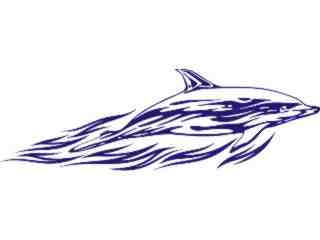  Dolphins Tribal Splash Right Decal Proportional