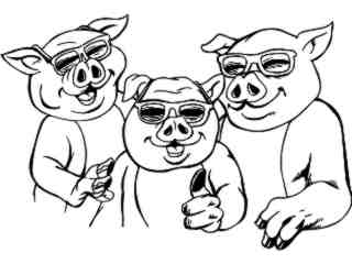  Domestic Animals_ Cool Pigs M G_ P A 1_ D T L Decal Proportional