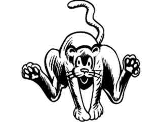  Domestic Animals_ Leaping Cat M G_ P A 1 Decal Proportional