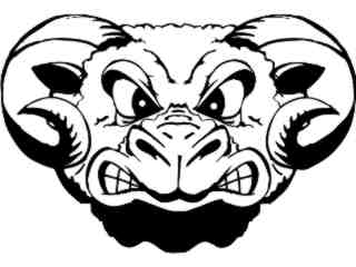  Domestic Animals_ Ram Angry D H_ P A 1 Decal Proportional