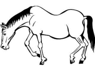  Domestic Animals_ Tired Horse M G_ P A 1 Decal Proportional