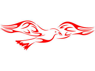  Dove Flames 1 Decal Proportional