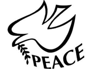  Dove Peace Decal Proportional