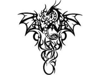  Dragon Tribal Intertwined Duo_ D T L Decal Proportional