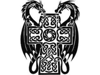  Dragons Cross Tribal_ D T L Decal Proportional