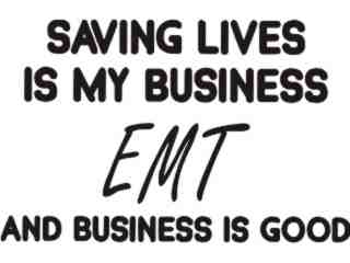  E M T Saving Lives Medical Decal Proportional