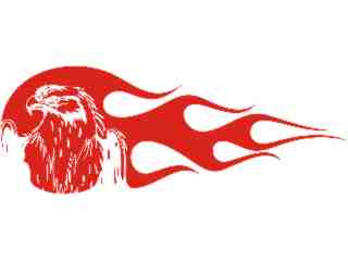  Eagle Head Flame Long_ 0 7_ E F 1 Decal Proportional