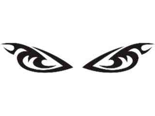  Eyes Tribal Decal Proportional