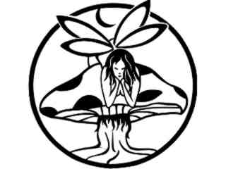  Fairy Mushroom Nite Decal Proportional