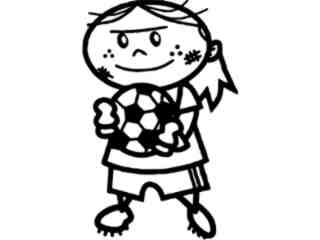  Family Sporty Kid Soccer Decal Proportional