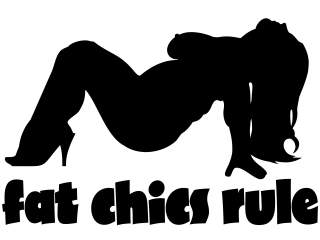 Fat Chics Rule Decal Proportional