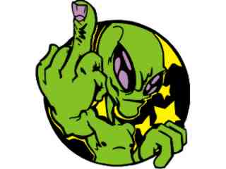  Finger Alien_ G D 1 Decal Proportional